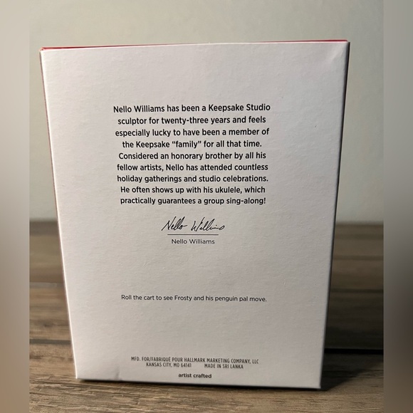 Hallmark Keepsake Ornament NEW 2021 Handcar High Jinks” Frosty & his penguin pal - Picture 10 of 10